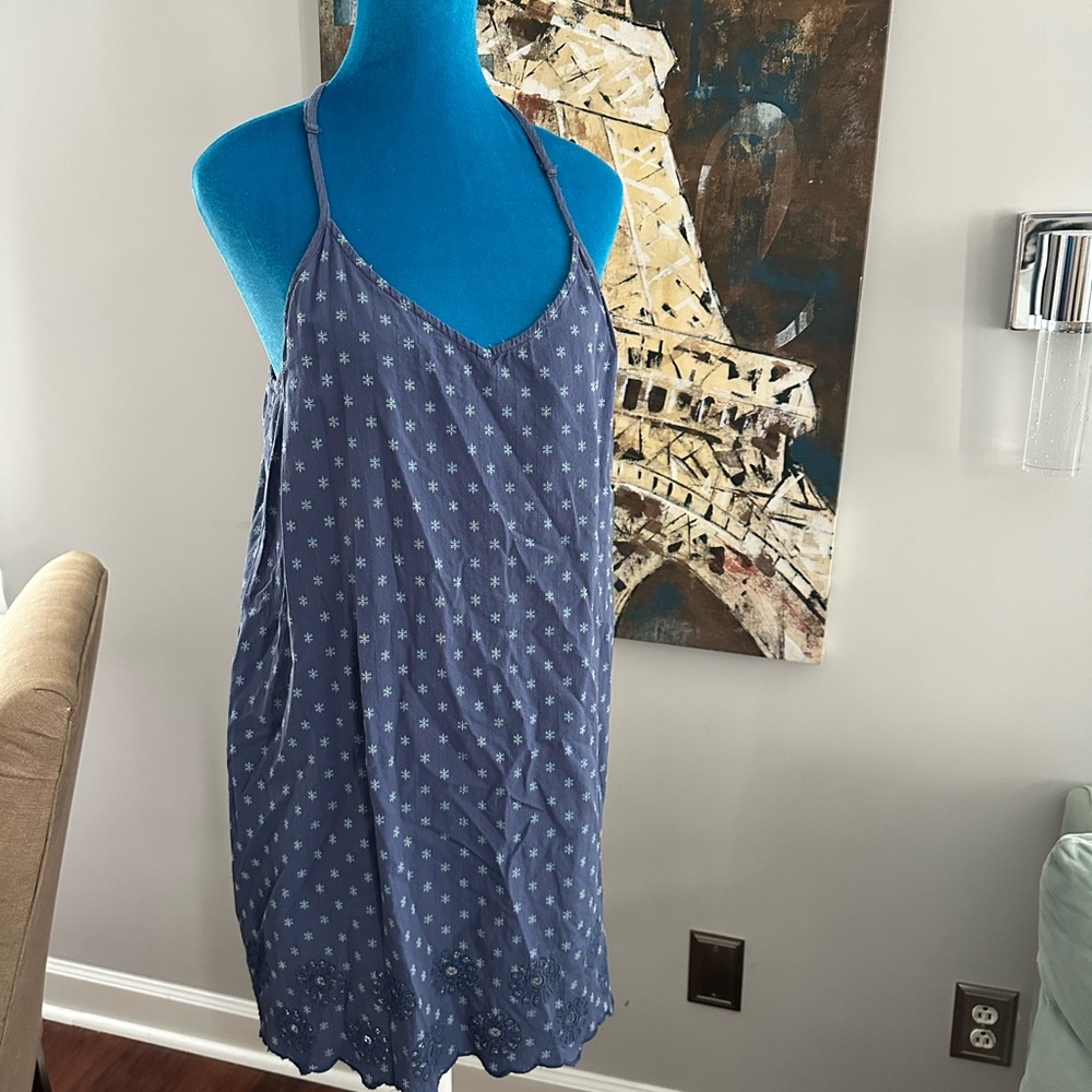 Jasmine & Ginger Blue Patterned Dress
